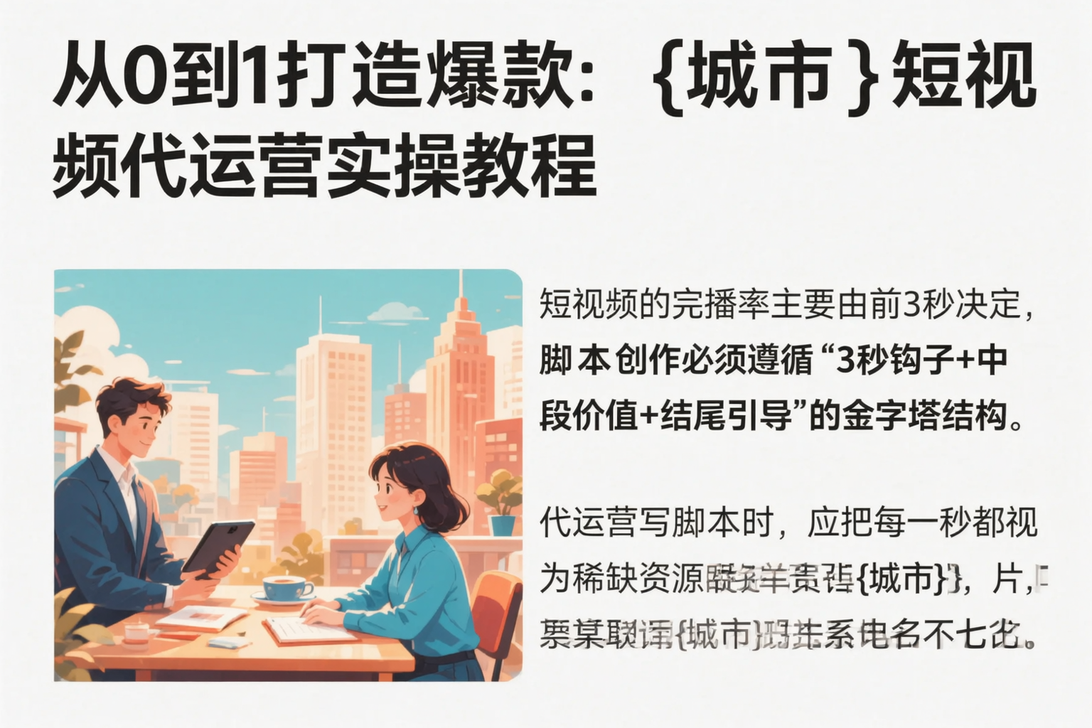 从0到1打造爆款：北京短视频代运营实操教程