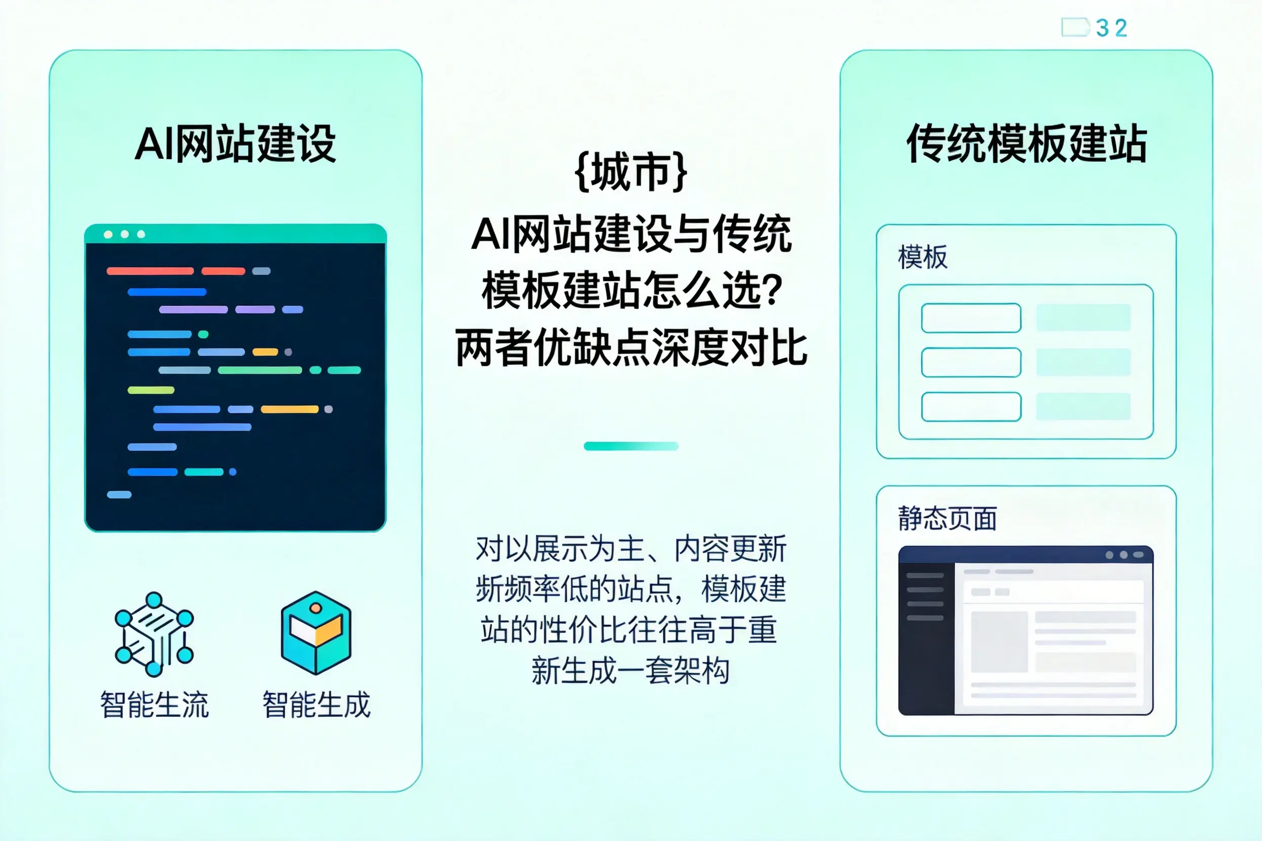 北京AI网站建设与传统模板建站怎么选？两者优缺点深度对比