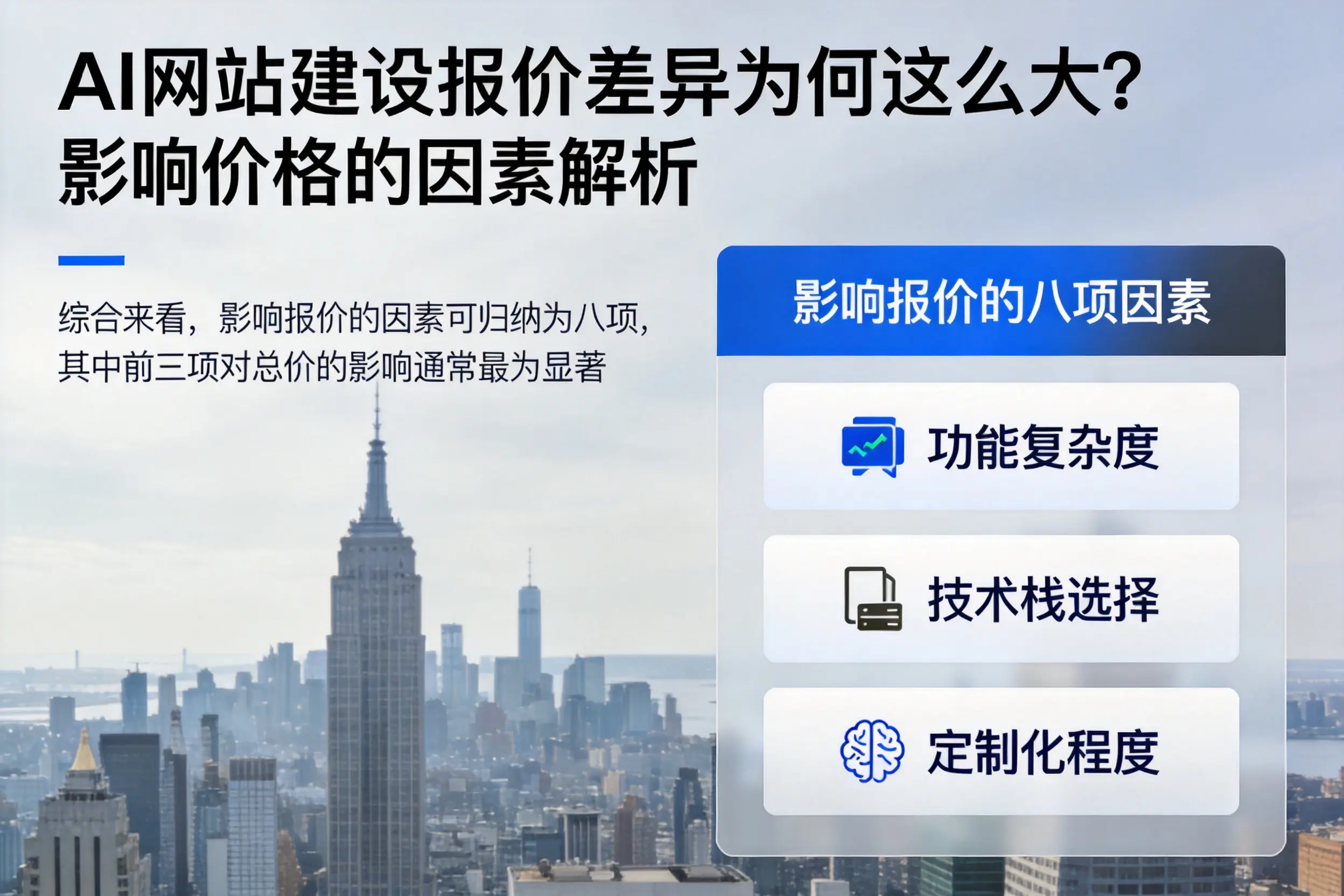 北京AI网站建设报价差异为何这么大？影响价格的因素解析