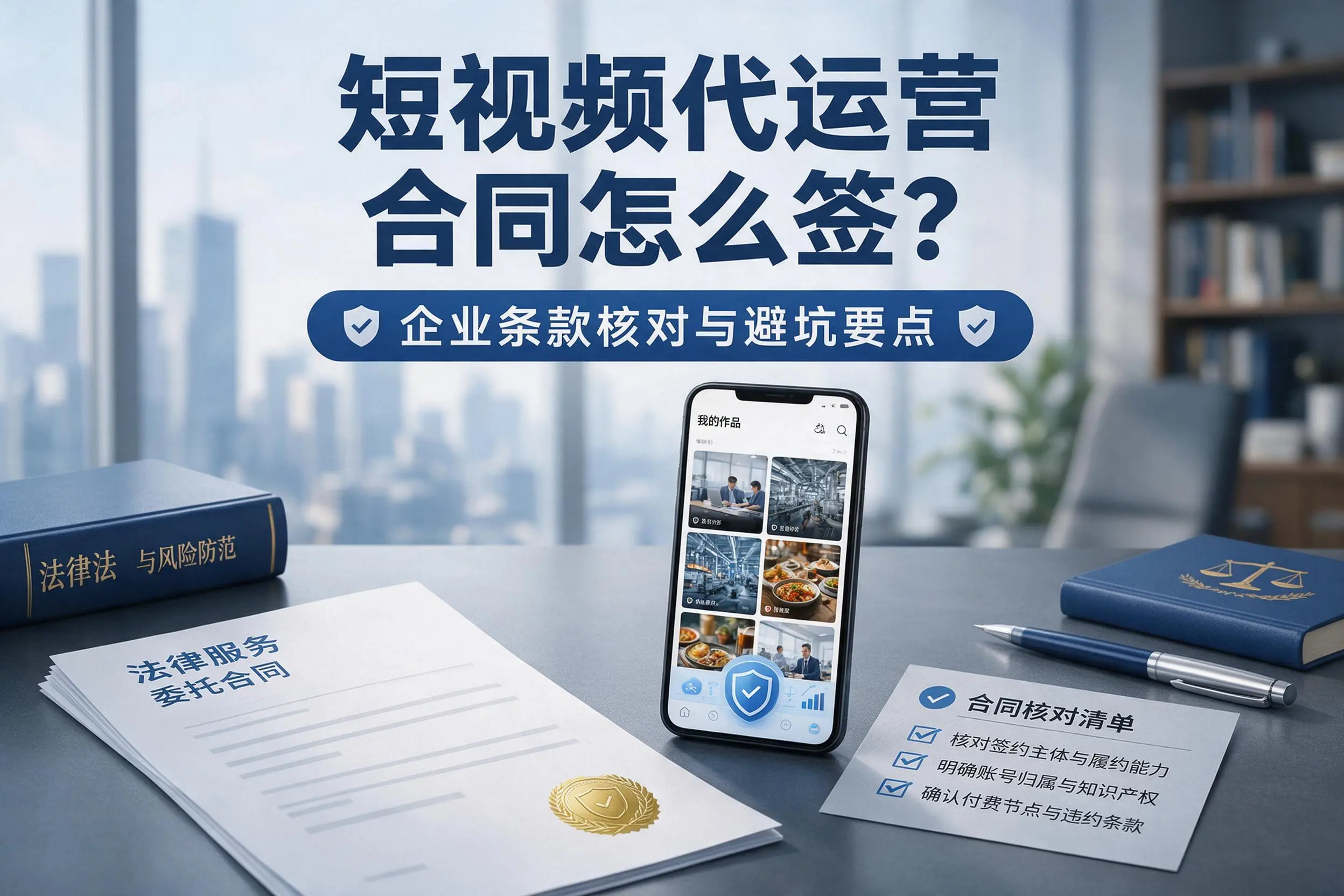 短视频代运营合同怎么签?北京企业条款核对与避坑要点