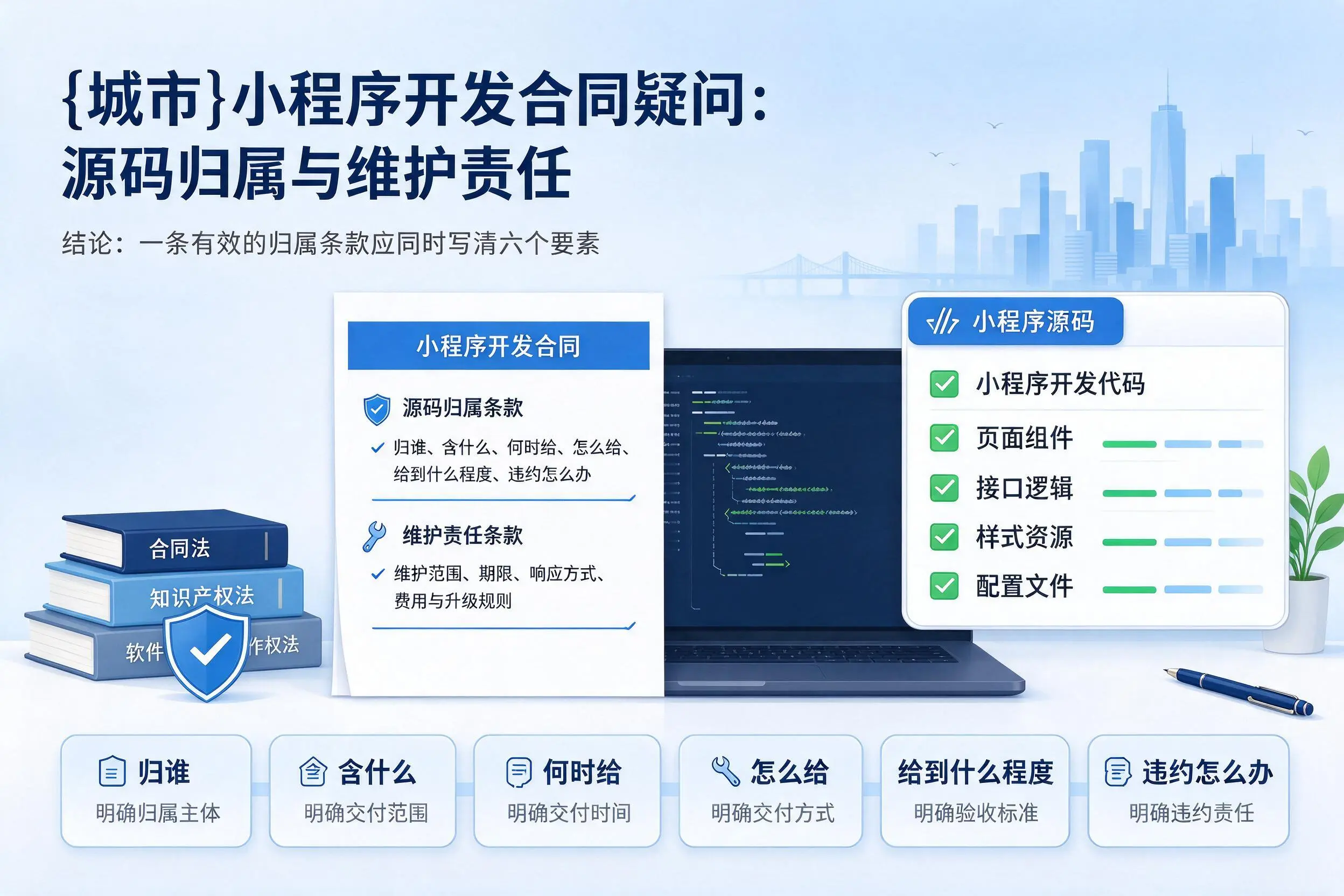 北京小程序开发合同疑问:源码归属与维护责任