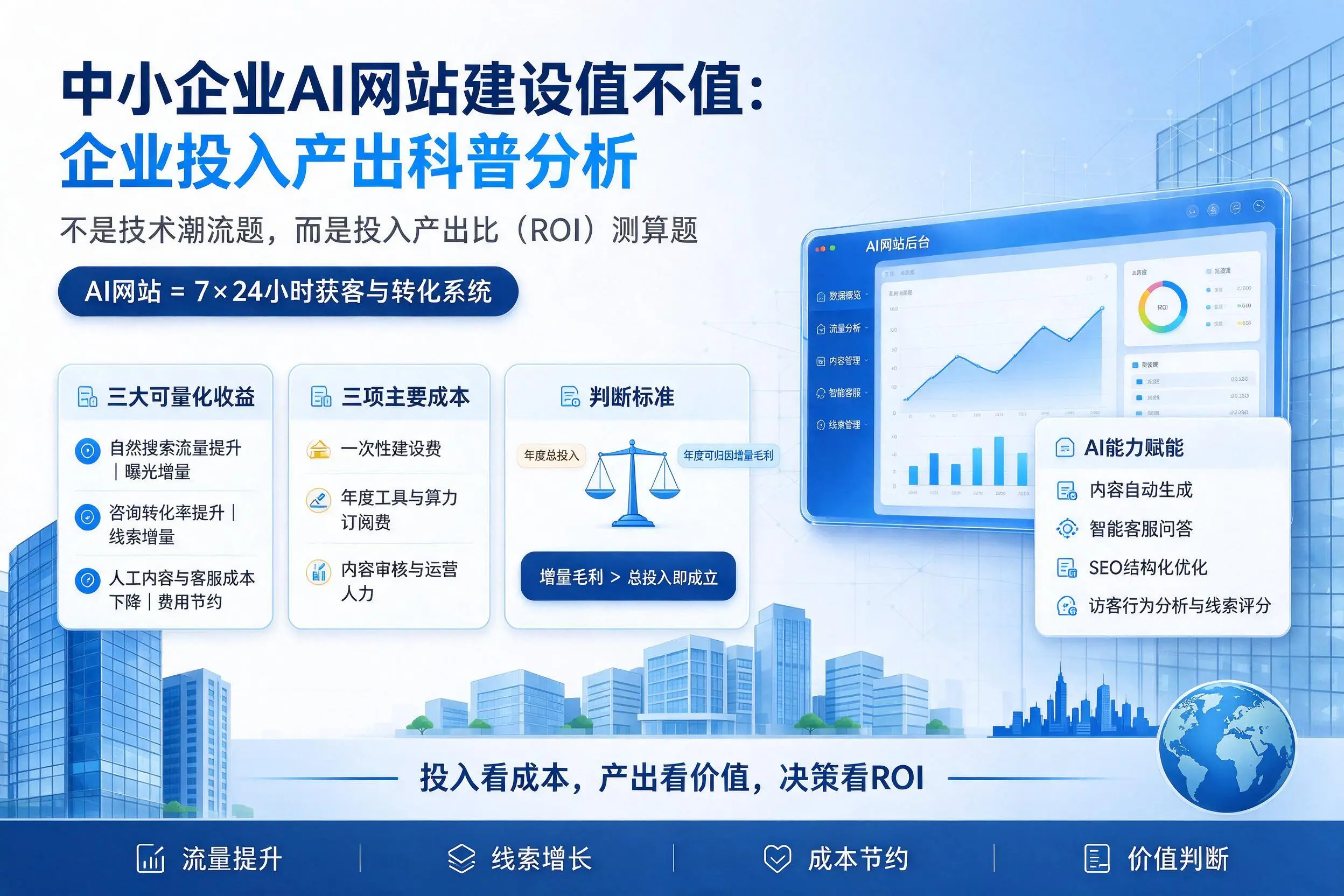 中小企业AI网站建设值不值：北京企业投入产出科普分析