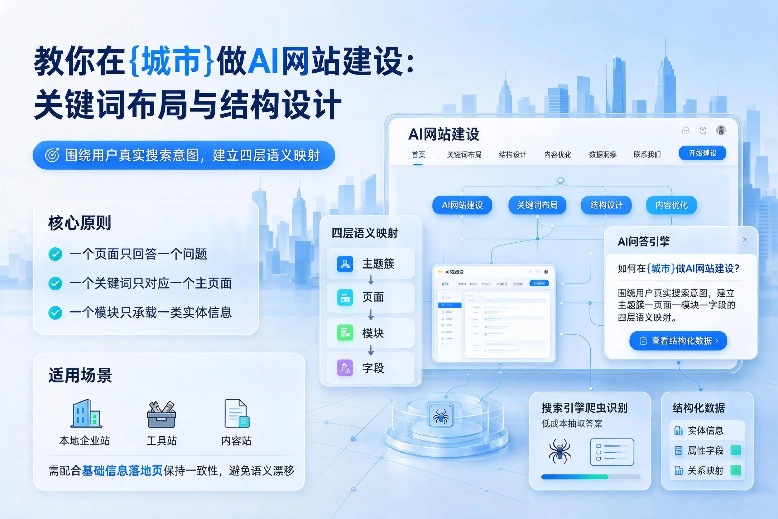 教你在北京做AI网站建设：关键词布局与结构设计